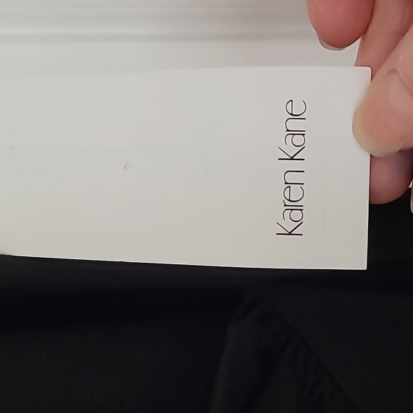 Karen Kane NWT BLACK Faux wrap midi dress. Size Large - Picture 5 of 10